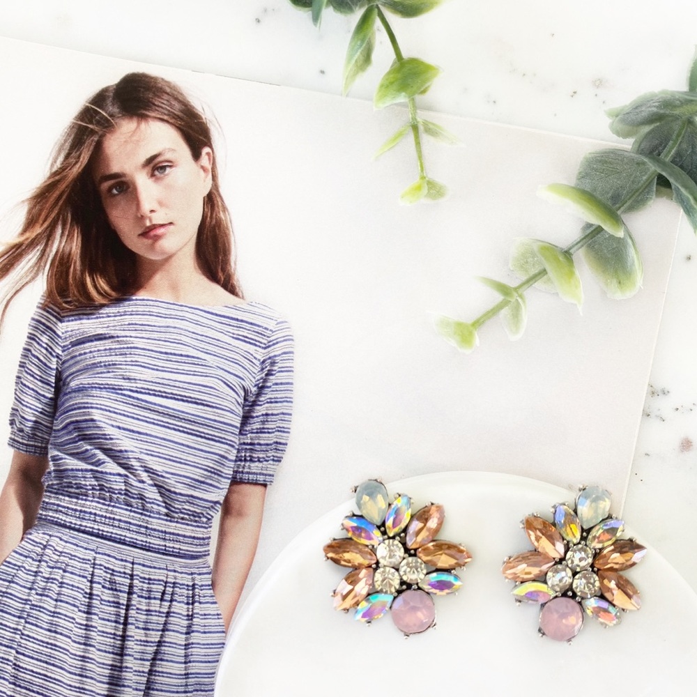 "Merrick" Earrings || Pink Crystal Statement